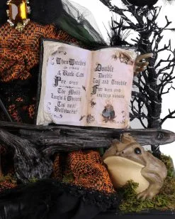 Beleuchtete Geisterhexe Mit Kröte & Zauberbuch 50cm -GruselZauber Verkäufe beleuchtete maerchenhexe mit zauberbuch und rabe lighted storybook witch with magic book and raven 54768 04