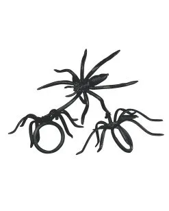 144 Schwarze Halloween Spinnen -GruselZauber Verkäufe fette halloween spinnen halloween spiders kunststoff spinnen plastic spiders 29204 03