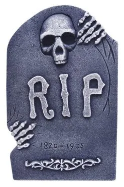 Grabmahl Mit Totenkopf Und Skeletthand