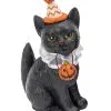 Halloween Clown Katze Mit Kürbis 15cm