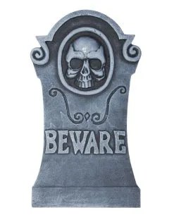 Halloween Grabstein Totenkopf & Inschrift