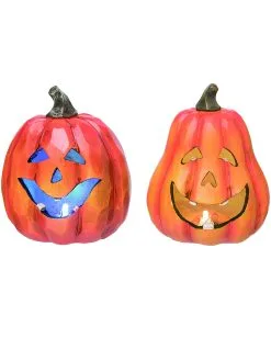 Kunststein LED Halloween Kürbis