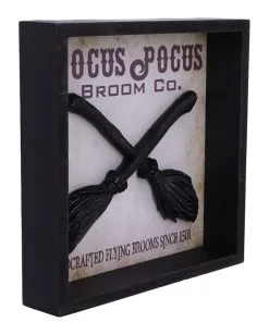 Hocus Pocus Hexenbesen Im Bilderrahmen 20cm -GruselZauber Verkäufe hocus pocus hexenbesen wandbild hocus pocus witch broom wall art halloween dekoration 51063 03