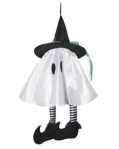 Kleines Weißes Gespenst Mit Hexenhut 36 Cm -GruselZauber Verkäufe kleiner weisser geist mit hexenhut little white ghost with witch hat 39603 04