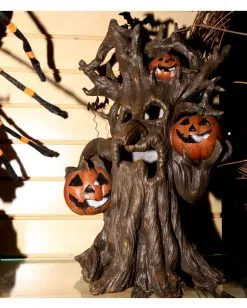 Halloween Geisterbaum Mit LED 45cm -GruselZauber Verkäufe kuerbis geisterbaum mit led 45cm haunted pumpkin tree with led halloween deko baum 54648 3
