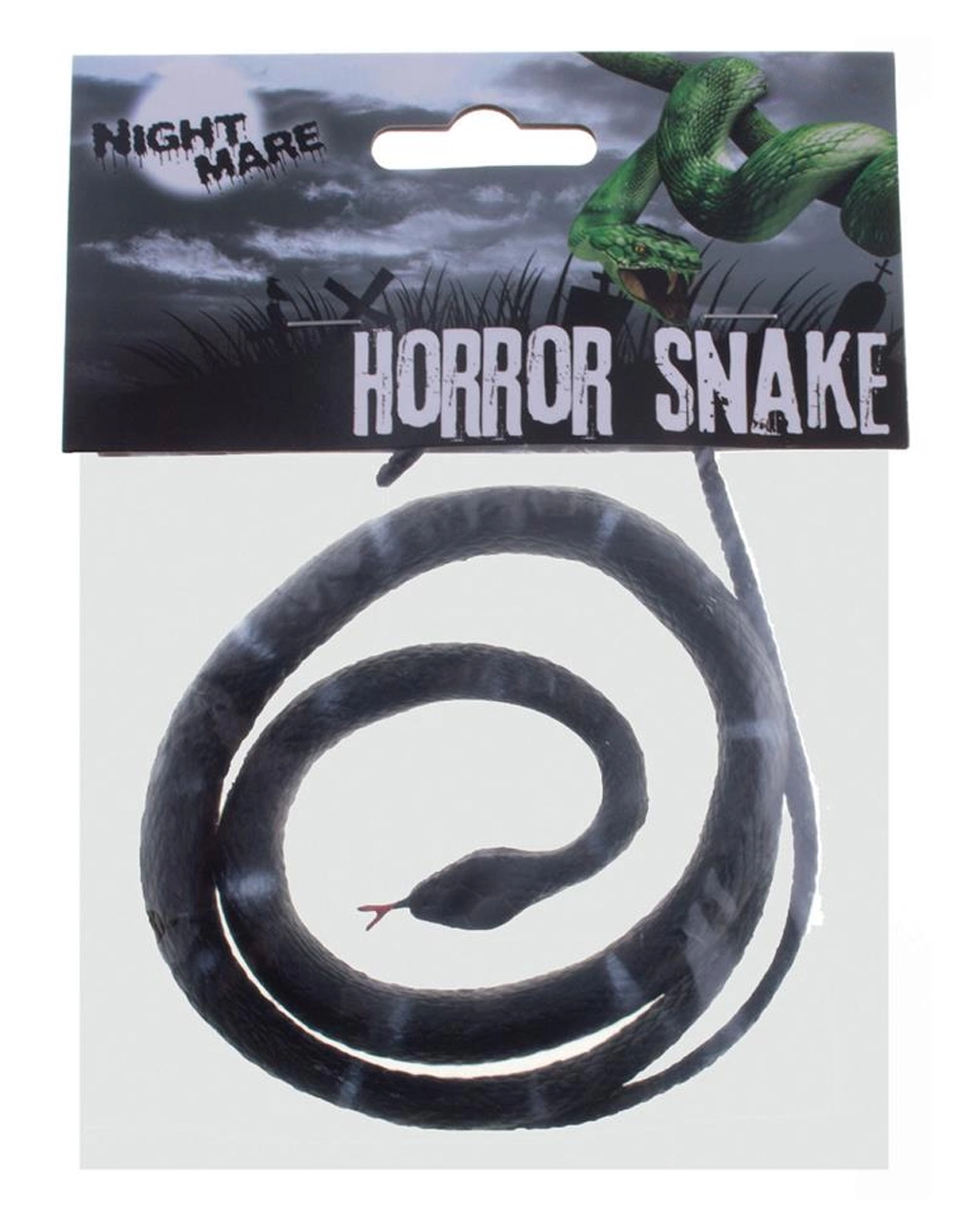 Schwarze Schlange Aus Gummi 80cm 2 Schwarze Schlange Aus Gummi 80cm – Bild 2