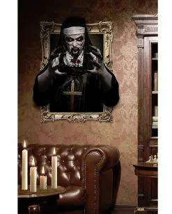 GruselZauber Verkäufe -GruselZauber Verkäufe selbstklebende 3d deko folie zombie nonne self adhesive 3d deco foil zombie nun halloween wanddekoration 53249 2