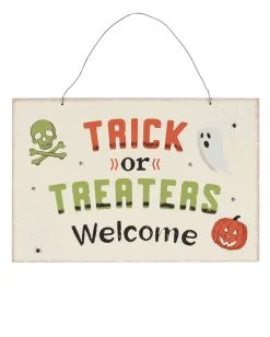 Trick Or Treaters Willkommen Schild 20x30cm -GruselZauber Verkäufe trick or treaters halloween schild trick or treaters halloween sign halloween deko 53119 01