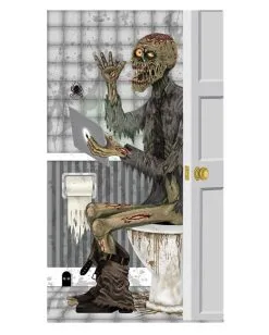 Skelettmotiv Toilettentür Dekofolie