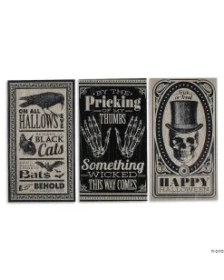 GruselZauber Verkäufe -GruselZauber Verkäufe vintage halloween schild hallows eve halloween deko vintage halloween sign 51516 02