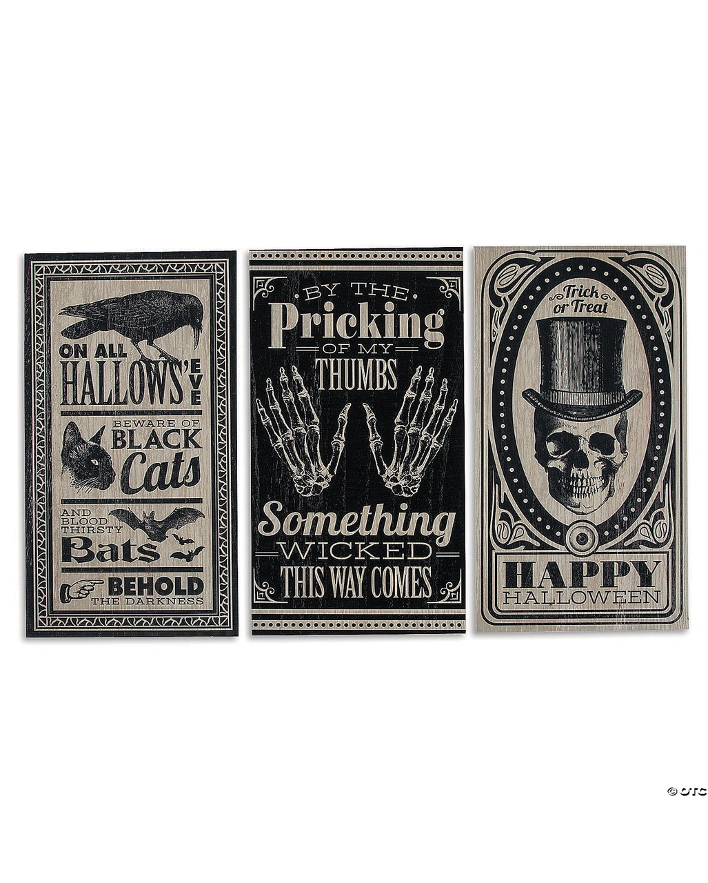 Antikes Halloween Schild "Skeleton Hands" 46x24cm 1 Antikes Halloween Schild "Skeleton Hands" 46x24cm