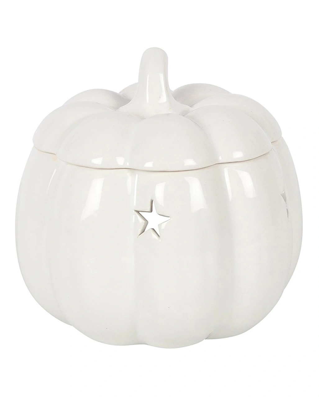 Weiße Halloween Kürbis Duftlampe 2 Weiße Halloween Kürbis Duftlampe – Bild 2