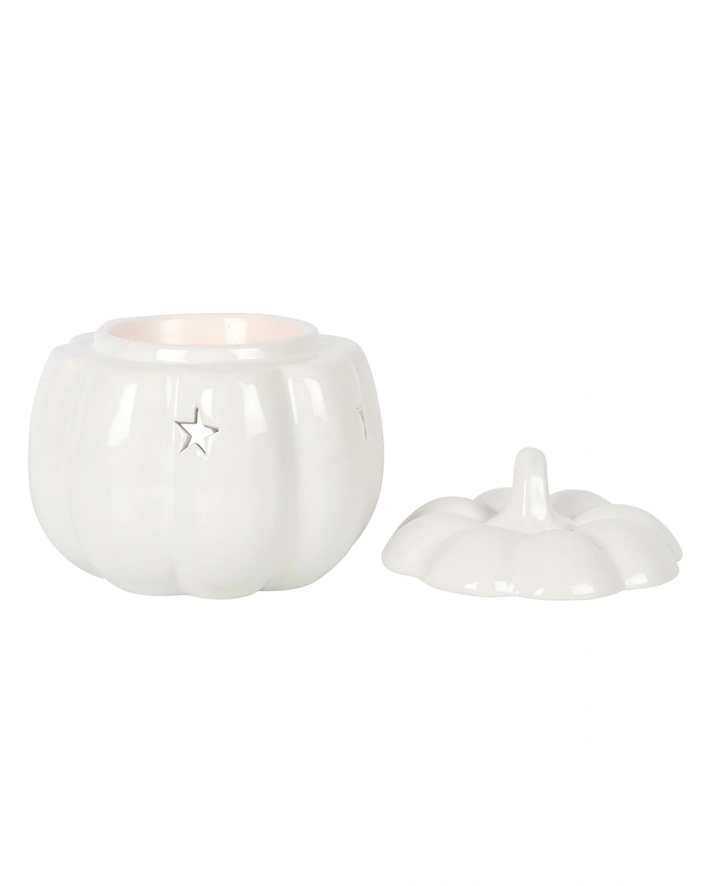 Weiße Halloween Kürbis Duftlampe 3 Weiße Halloween Kürbis Duftlampe – Bild 3